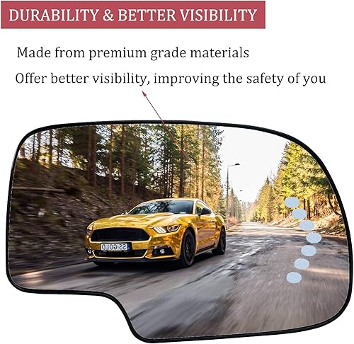 Miniatura 3 de Espejo calefactable del lado derecho del pasajero de repuesto para Chevy Chevrolet Silverado Avalanche Suburban Tahoe GMC Sierra Yukon Cadillac