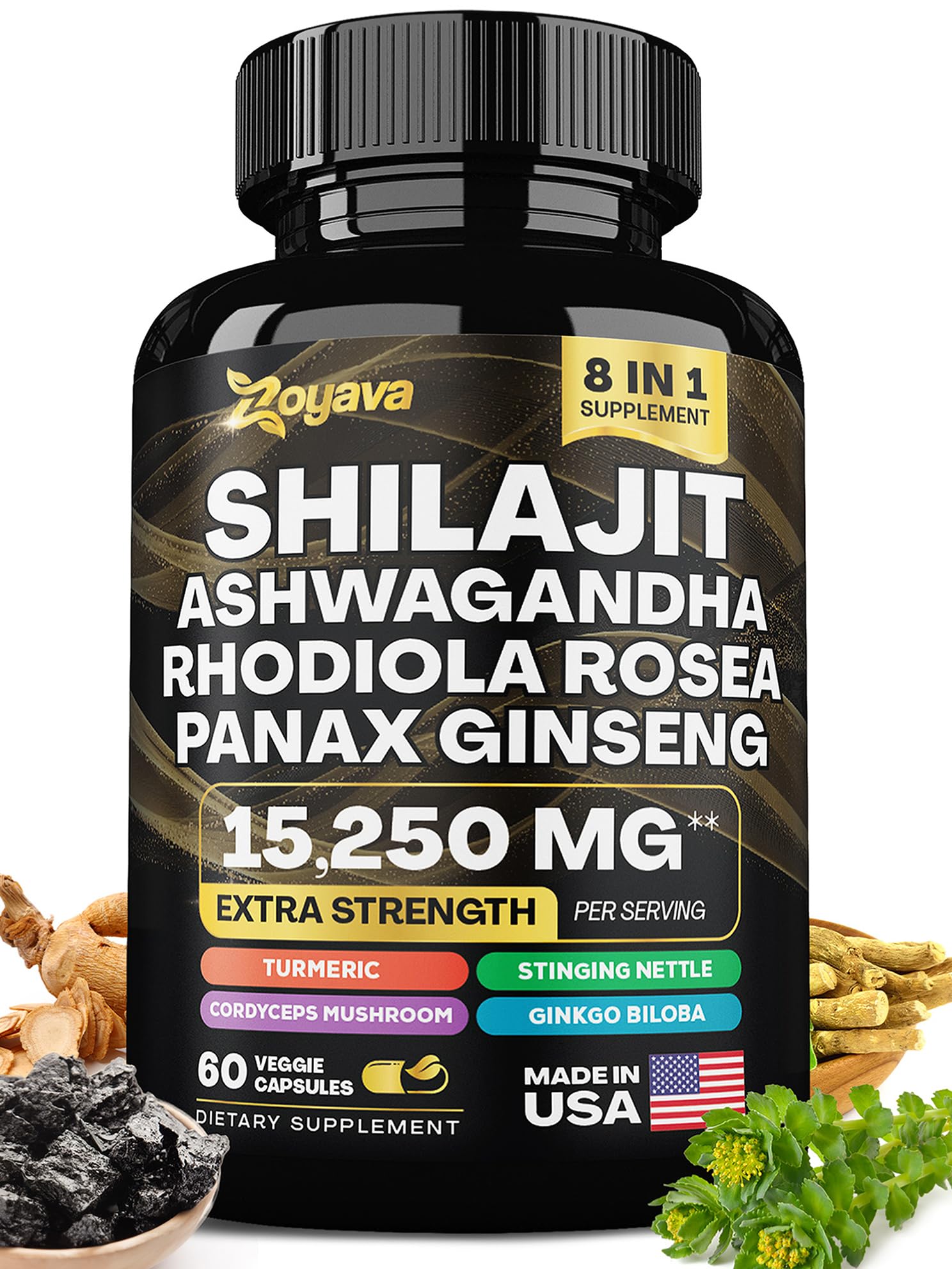 Buy Pure Himalayan 9000MG, Energy Booster Ashwagandha 2000MG, Rhodiola