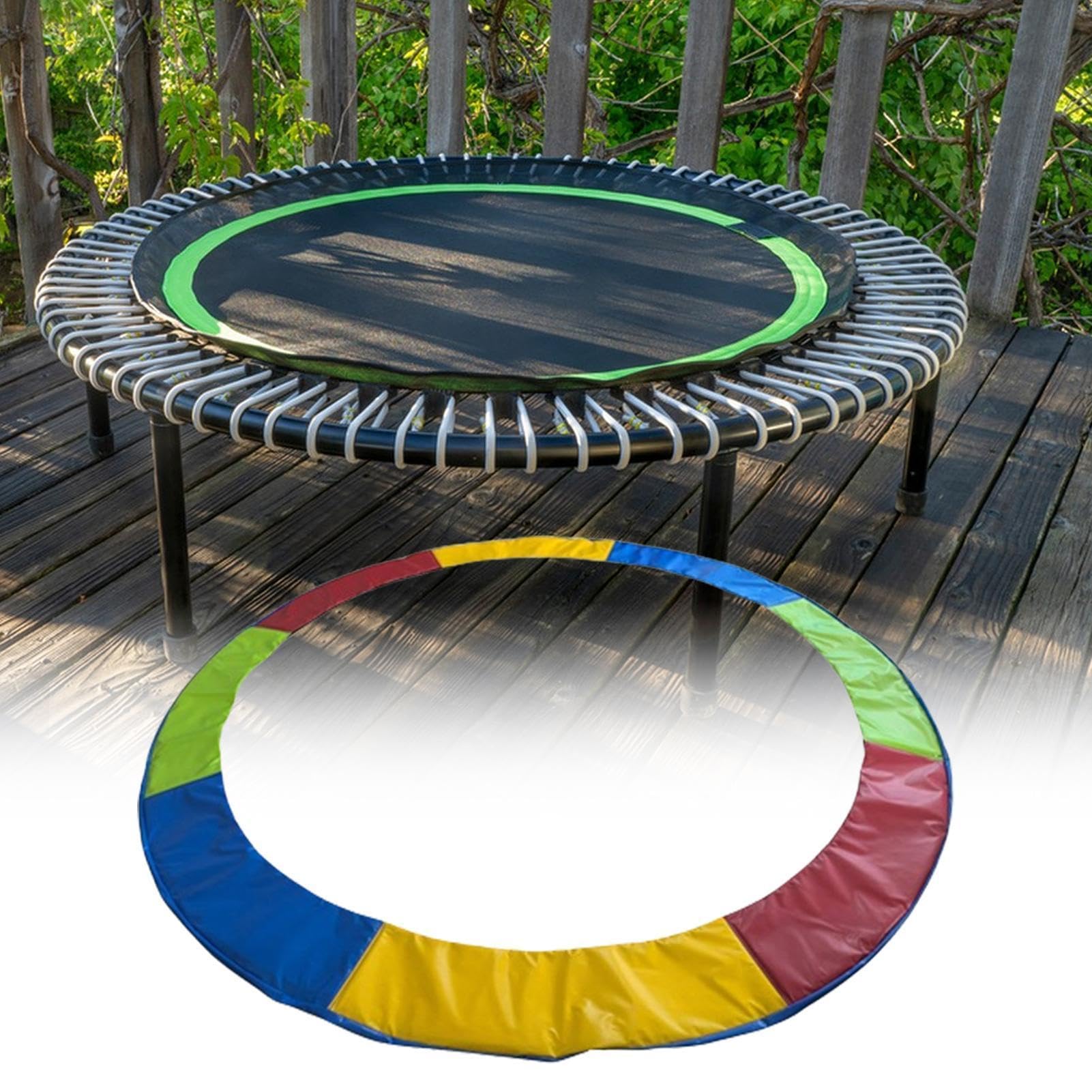 Funda de repuesto para trampolín | Alfombra colorida para saltar | Protección para trampolín | patio gimnasio juegos jardín exterior ejercicio fitness y entrenamiento