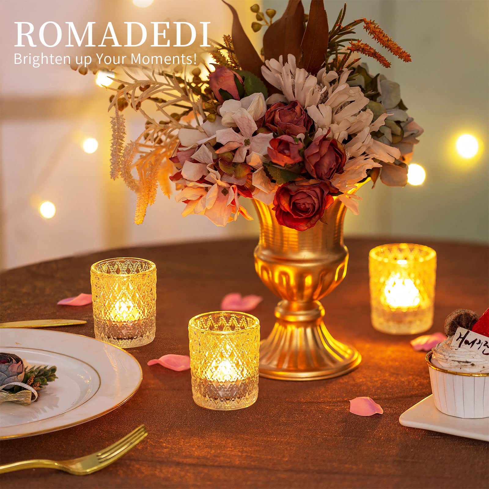 Lot De 3 Photophores En Verre Cylindriques - Bougeoirs Élégants Pour Décoration Table - Noël, Mariage