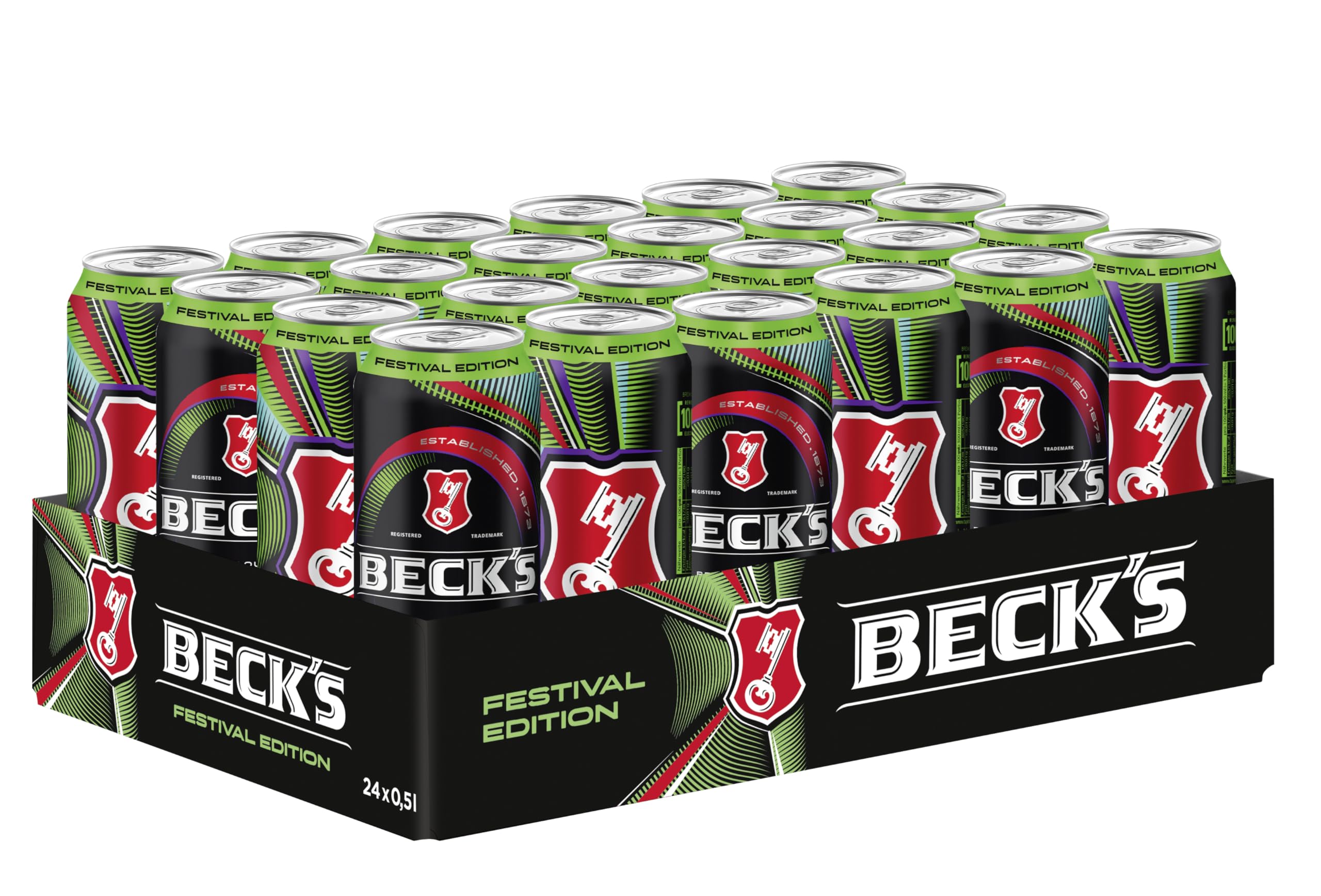 BECK'S Pils Dosenbier Limited Festival Edition, EINWEG (24 x 0.5 l Dose), Pils Bier, nur für kurze Zeit verfügbar
