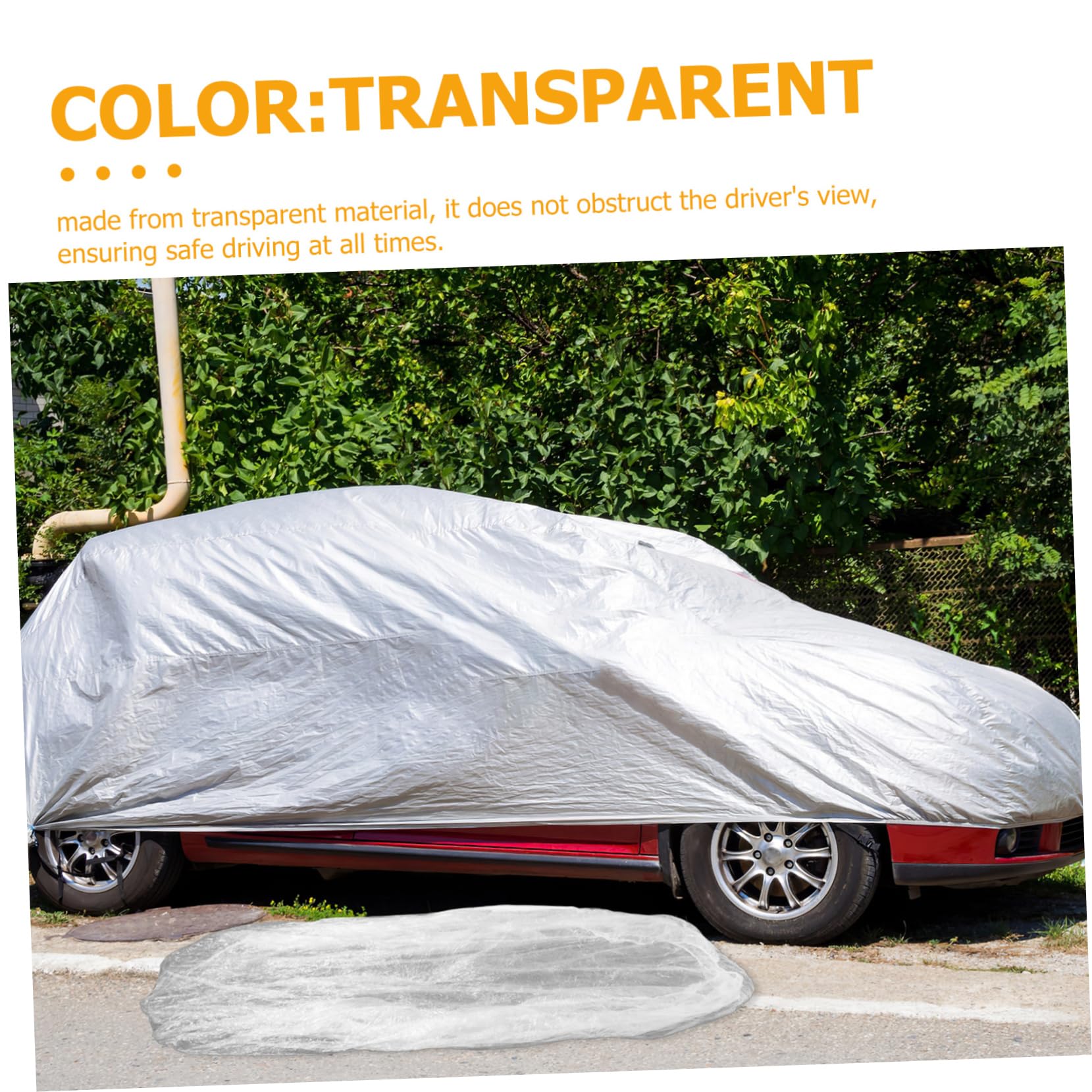 Ciieeo Disposable Plastic Car Cover Weatherproof Rain Protection for Cars Pe Film 660x380cm — view 4