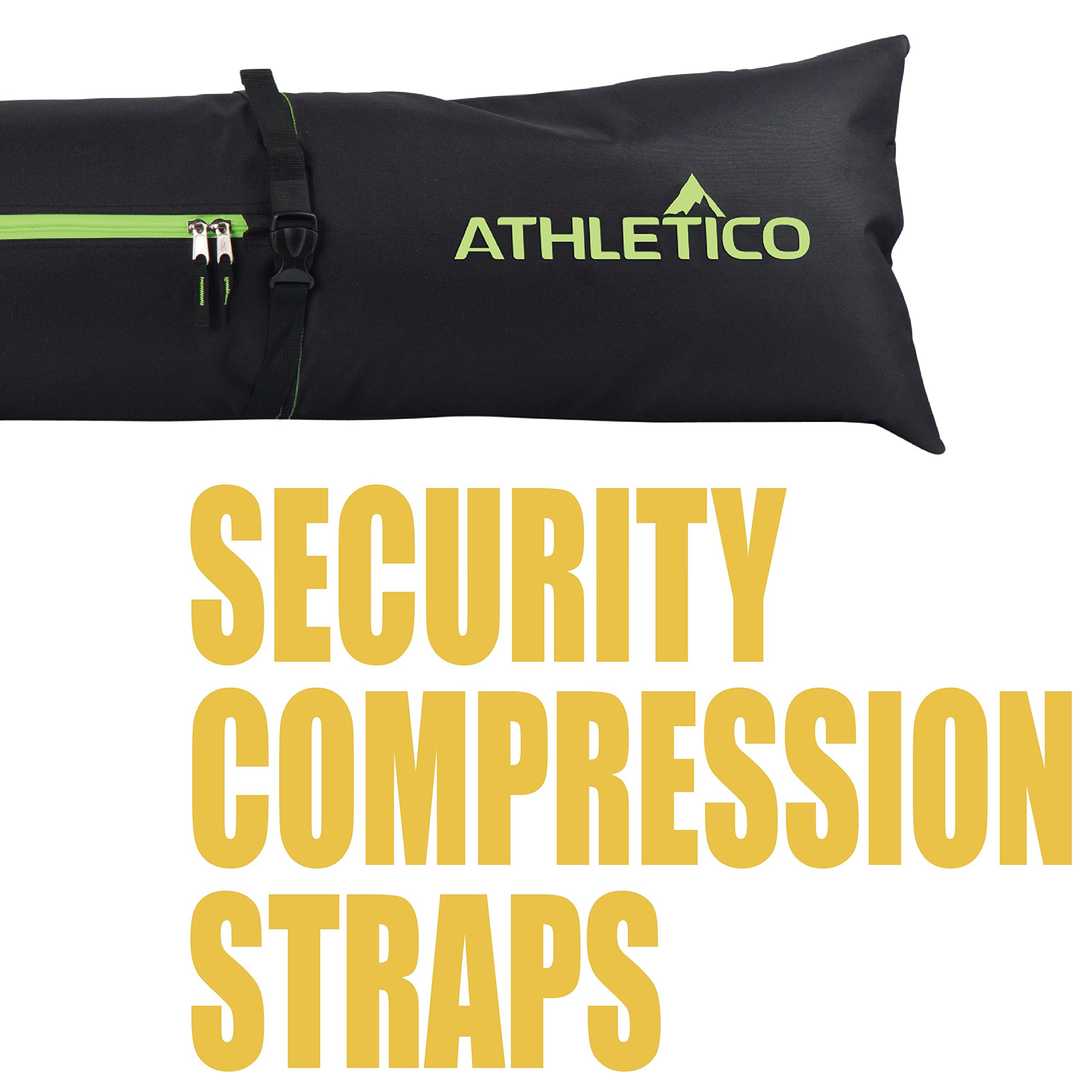 Athletico zweiteiliges Ski und Boot Bag Combo | Store & Transport Ski bis 200 cm und Stiefel bis Größe 13 | inkl. 1 Ski Bag & 1 Ski Boot Bag