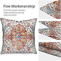 Vista 4 de WWH Juego de 2 fundas de almohada bohemias de 20 x 20 pulgadas, fundas de almohada decorativas para sofá, sala de estar, cama, funda de almohada