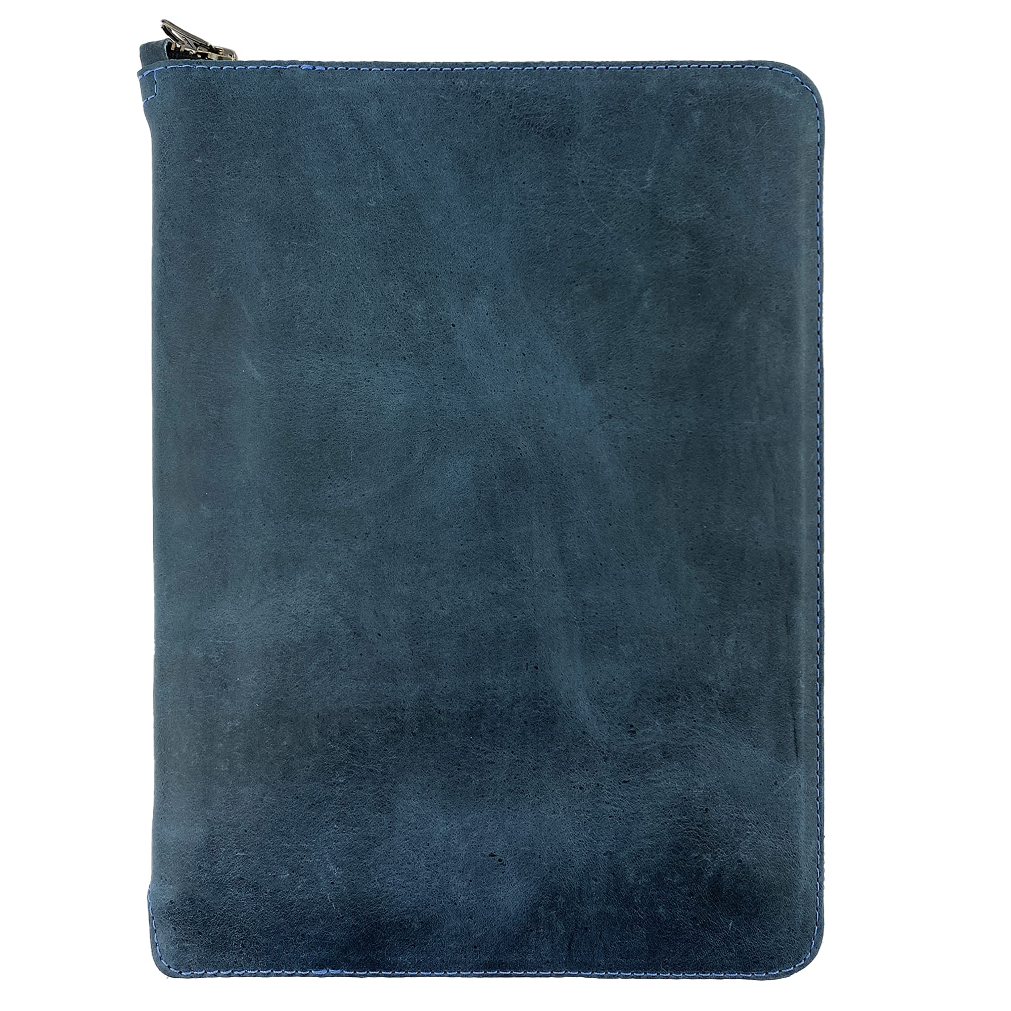 Hide & Drink, Zippered Journal Cover for Moleskine Notebook, XL Size (7.5 x 9.75 in. Notebook NOT Included) Full Grain Leather, Handmade, Slate Blue