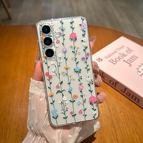 Miniatura 48 de para Funda de Samsung Galaxy S23, Funda Floral de Flores Lindas con Patrón de Lavanda Transparente y Estética para Mujeres y Niñas, Funda Lavanda