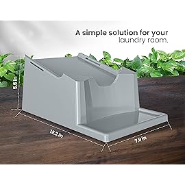 TidyFriend Laundry Detergent Holder Stand with Drip Tray, 3 Pack Laundry Soap Holder with Non-Slip Rubber Feet for Washing Space Organization, Angled Downward Slope for Easy Pouring (Grey)