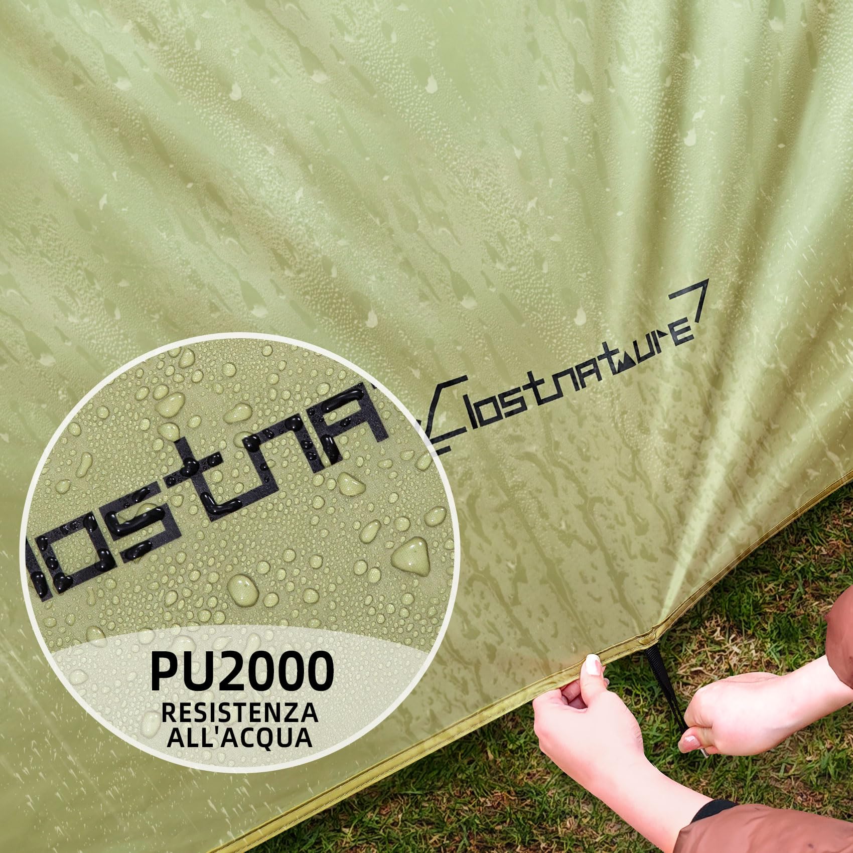 Clostnature Tenda 2 Posti con Portico - Tenda Campeggio Impermeabile Doppio Strato, Leggera e Antivento, Facile da Montare per Escursioni, Backpacking