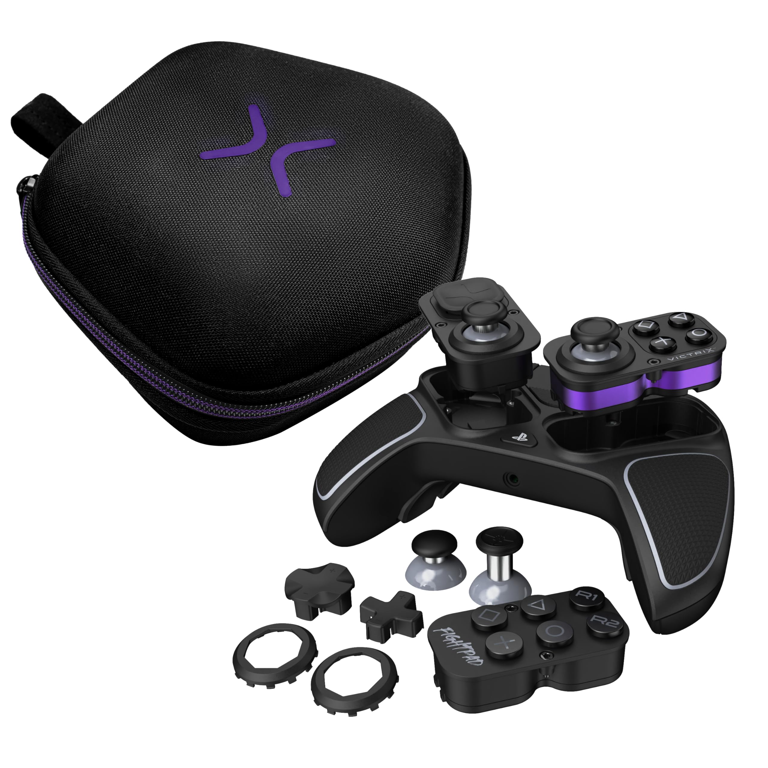 Turtle Beach Victrix Pro BFG Reloaded Nero Controller da gaming modulare wireless - PlayStation 5, PlayStation 4, PC, modulo Fightpad, con licenza ufficiale PlayStation.
