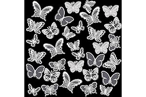 32PCS Delicate Butterfly Lace Appliques for Embellishments