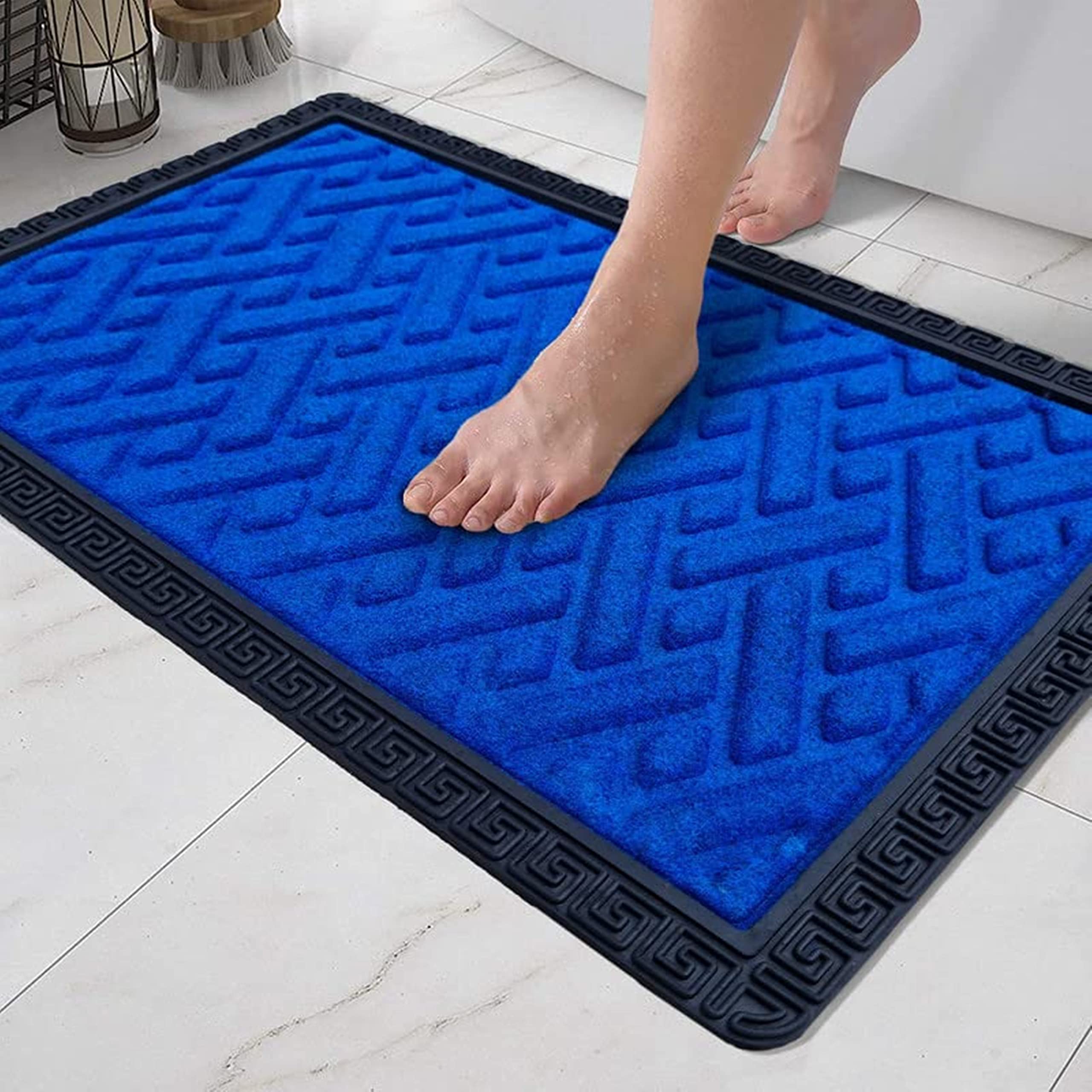 MEGA CART HOME Polypropylene Anti-Skid Rubber Door Mat, Rectangular, Blue (B0B71SZN4T) Amazon Price History, Amazon Price Tracker
