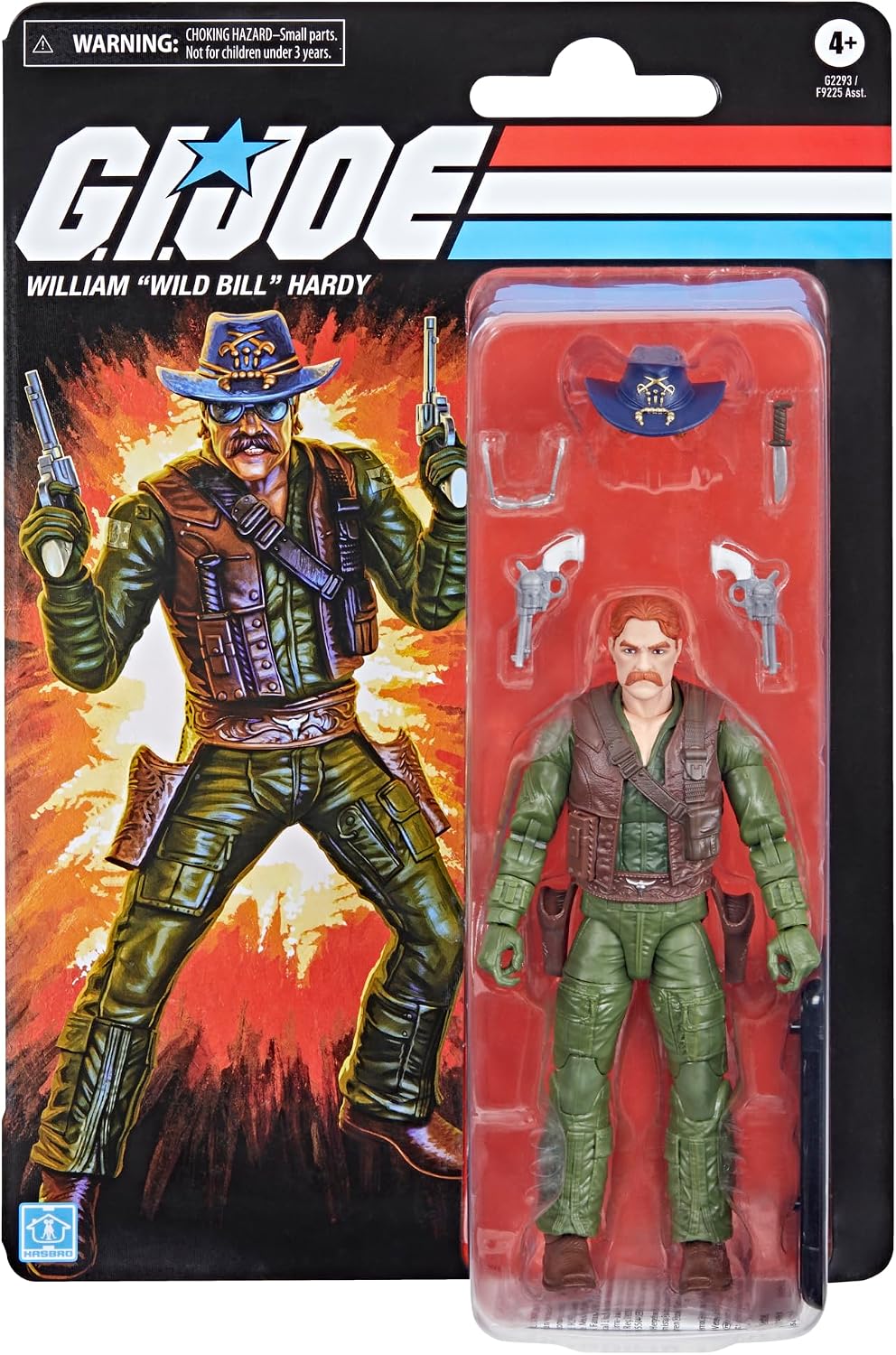 G.I. Joe Classified Series Retro Cardback William Wild Bill Hardy, Collectible 6 Inch Action Figure Set with 6 Accessories