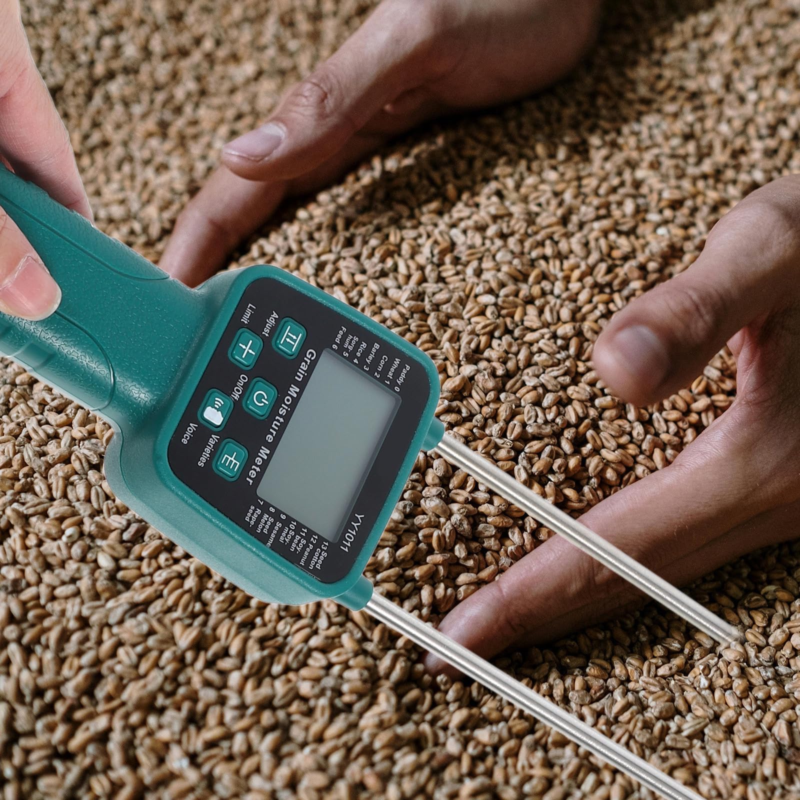 Medidor Digital de Humedad de Grano Voz para Industrias