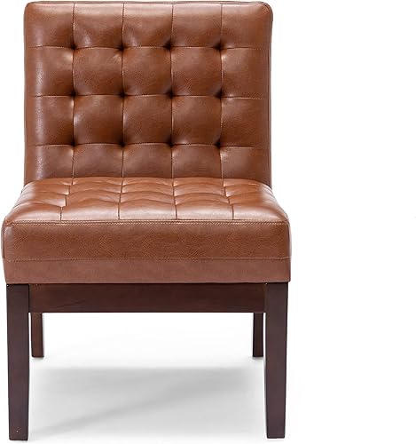 Christopher Knight Home Uintah - Silla decorativa, color coñac y espresso oscuro