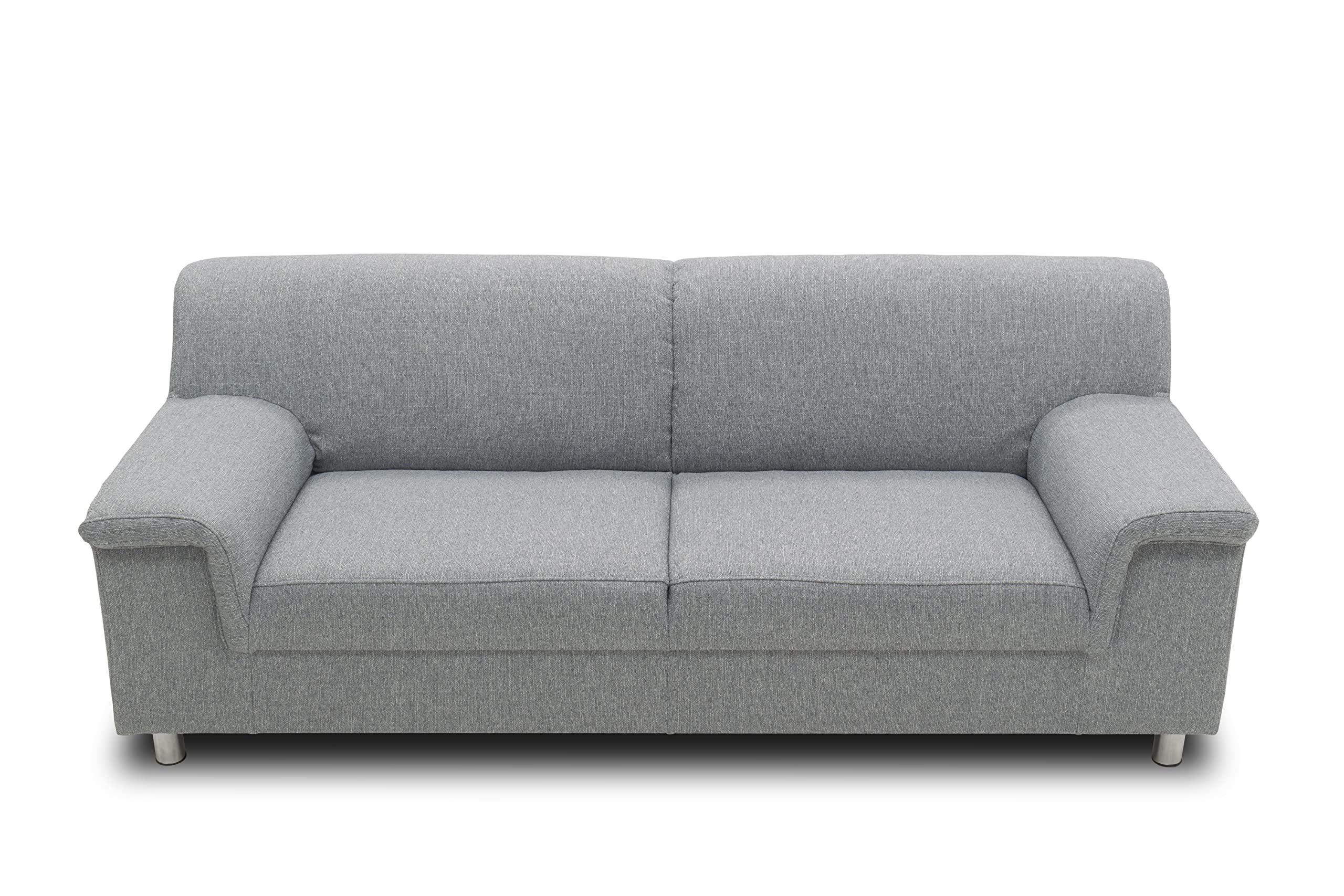 DOMO Collection Jamie Sofa 2er Couch, Garnitur 2 Sitzer, grau, 190 x 80 x 72 cm