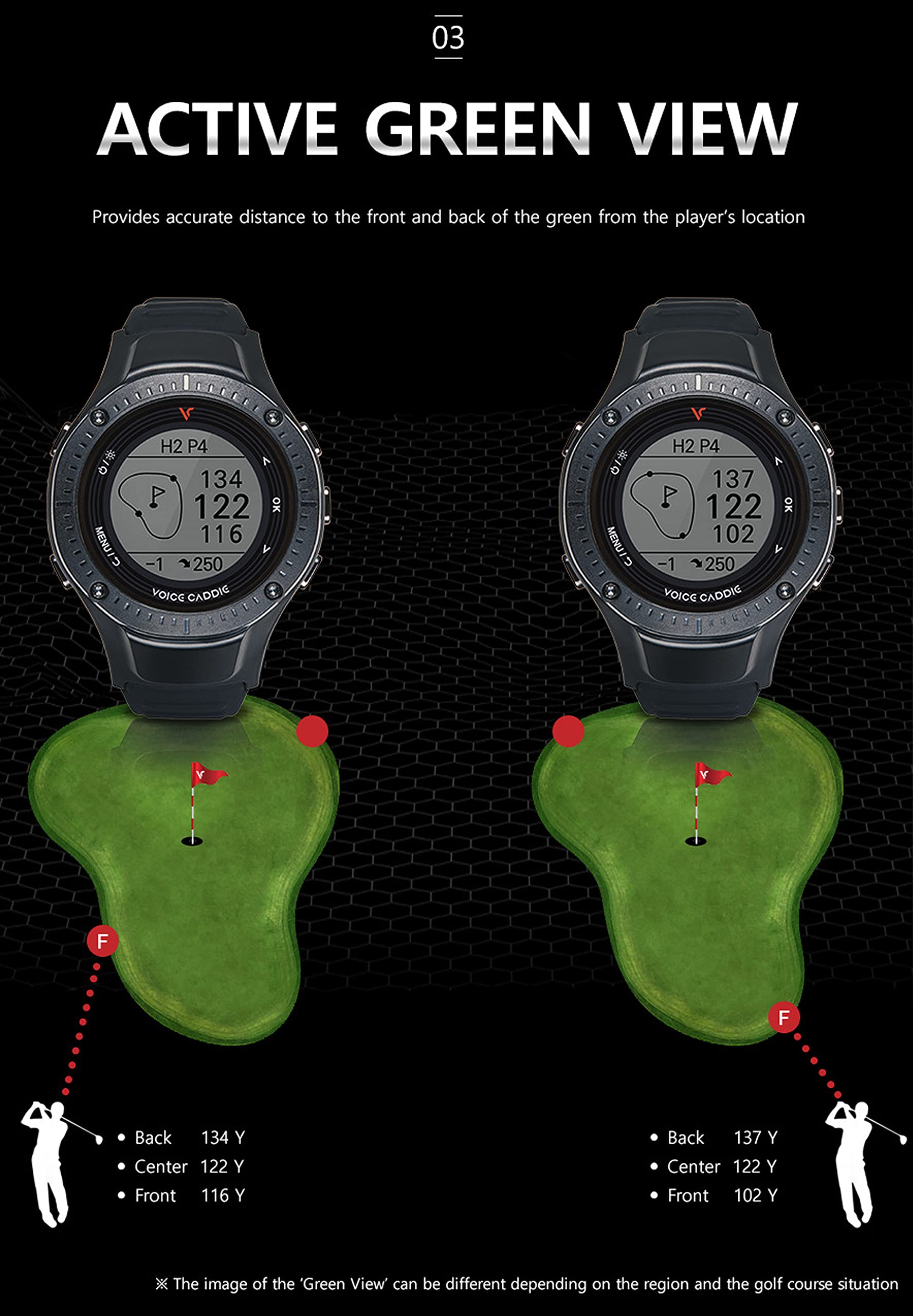 VOICE CADDIE Unisex G3 Golf GPS Watch, Negro, Correa ajustable