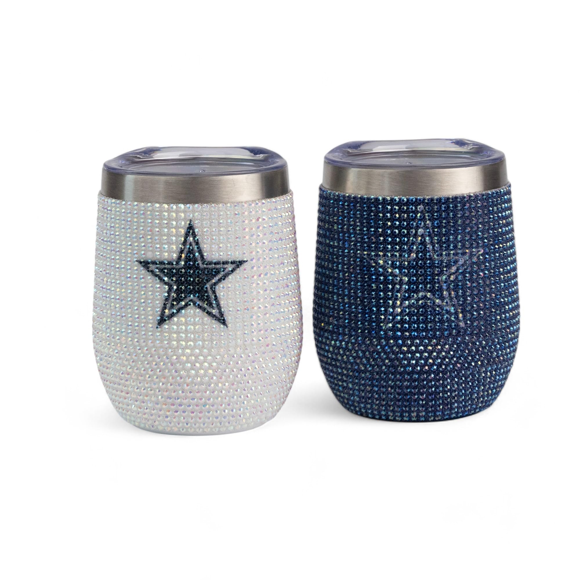 The Memory Company Officially Licensed NFL - 2-Pack Home/Away Leopard SS Stemless Wine Tumblers