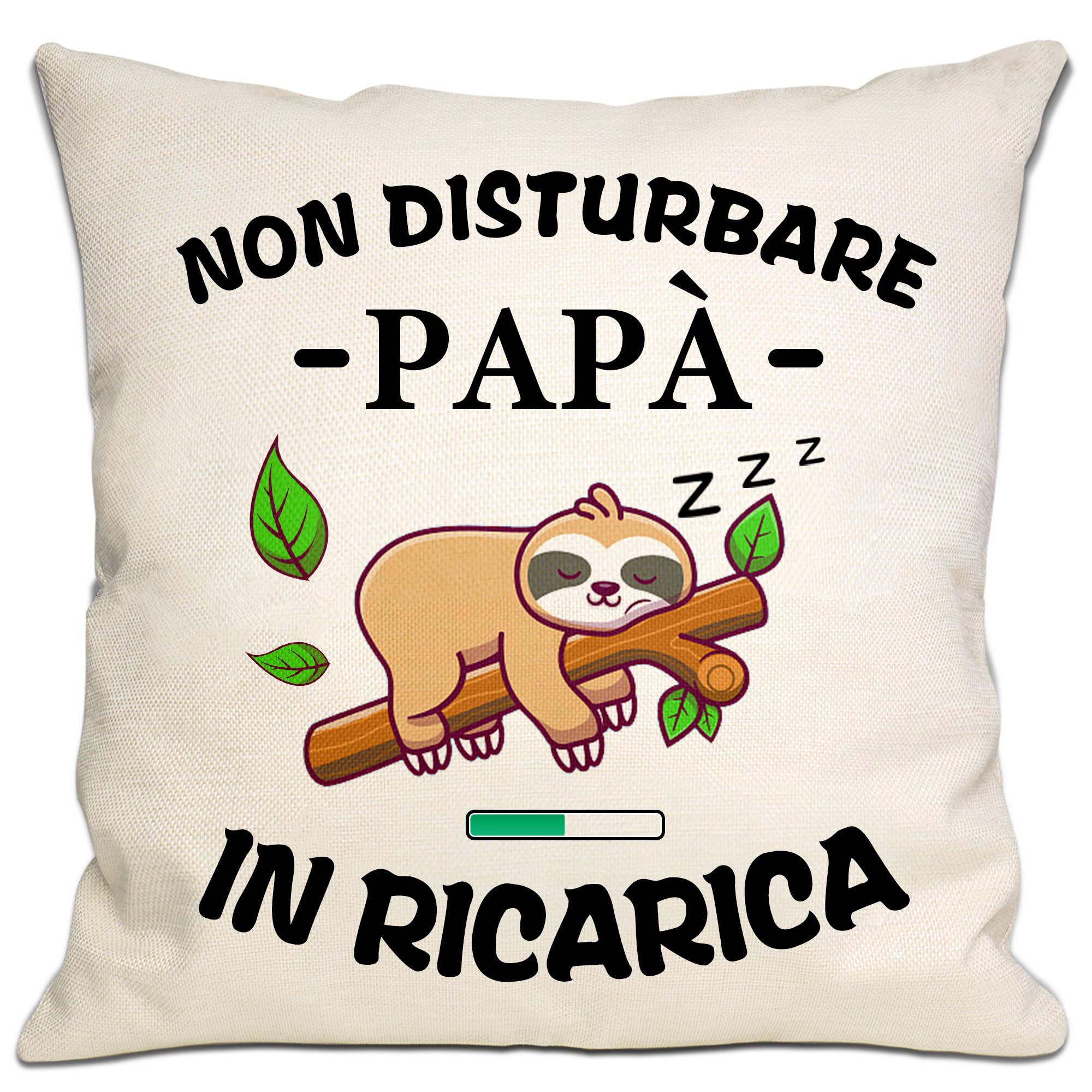 Bommex Regalo per la festa del papà Divertente copricuscino con tasche per papà da figlia figlio Copricuscino double face per papà Regalo di compleanno Regalo di Natale(papà)