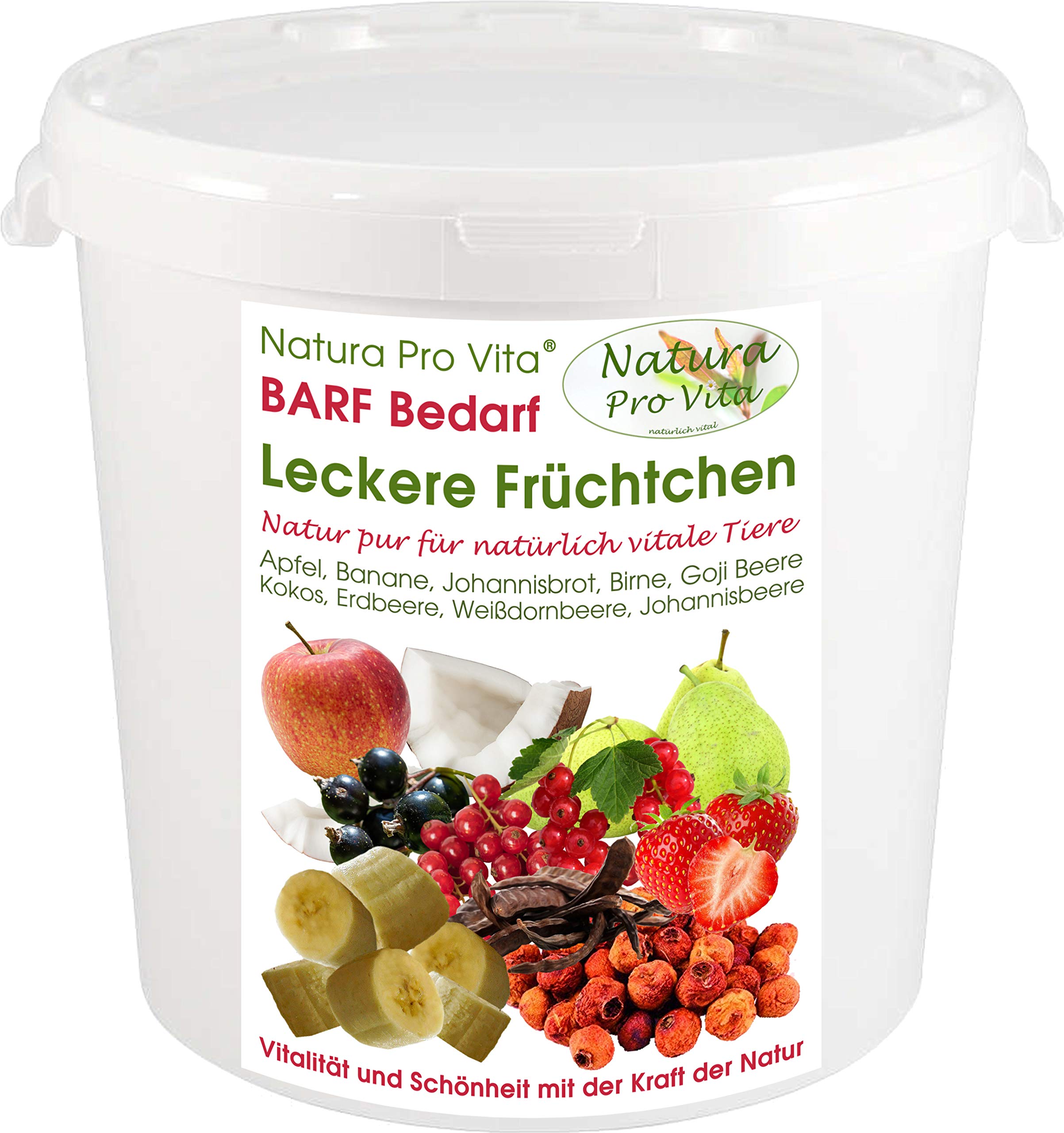 Barf Früchte Hunde natürlicher Obstmix zuckerfrei glutenfrei getreidefrei ohne Chemie vitaminreich Frucht Snack Barfzusatz Hund NaturaProVita 2kg