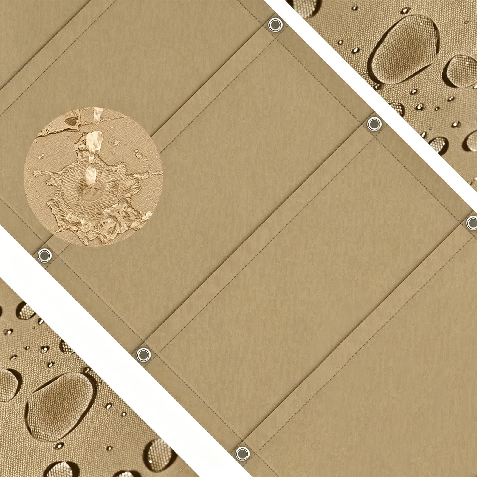 Einziehbares Welle Sonnensegel 200 x 400 cm Nach Maß Pergola Markise Verstellbar Schattenabdeckung 95% Uv-Schutz & Reißfest Nach Maß Pergola Markise für Outdoor Balkon, Khaki