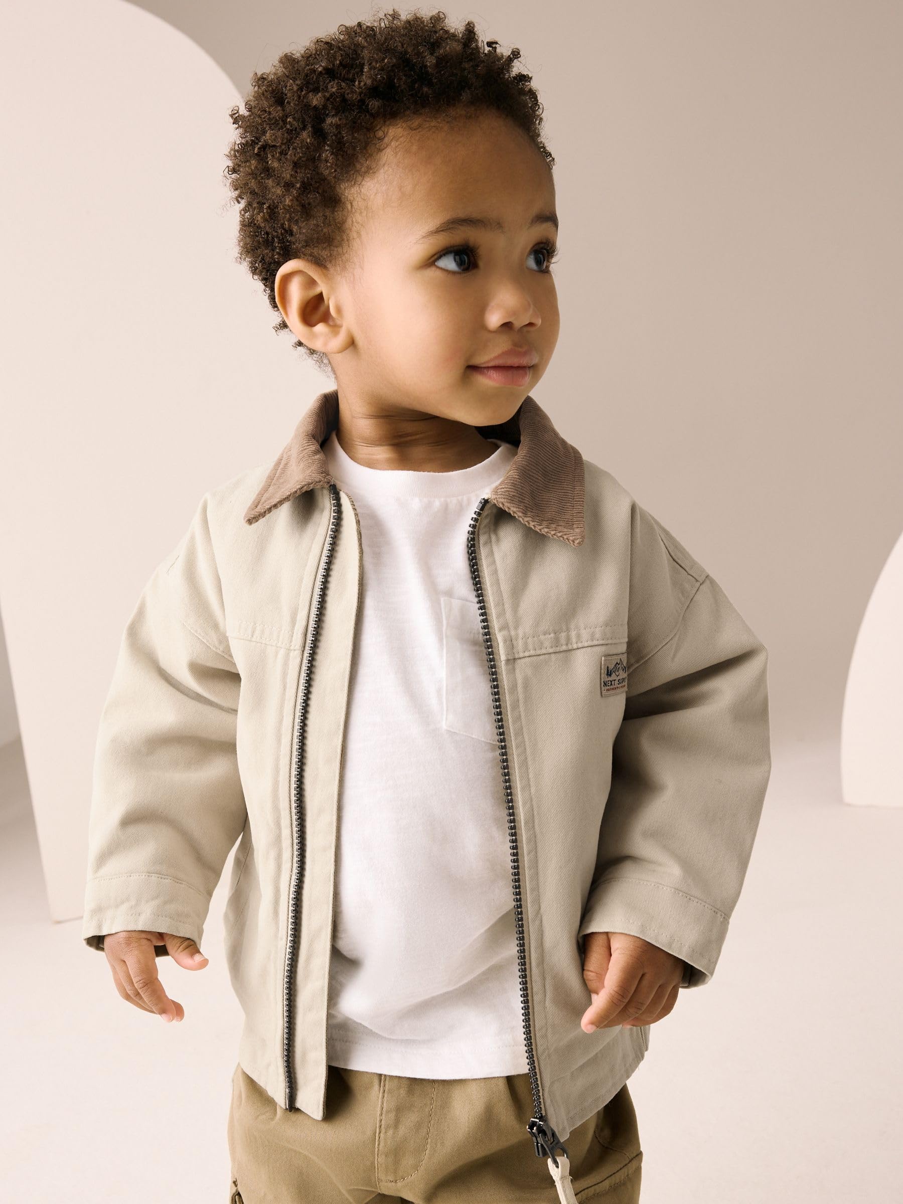 NEXT Garçon Blouson aviateur en toile col velours côtelé