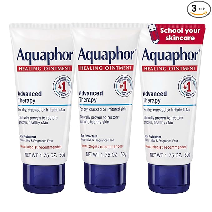 Aquaphor Healing Ointment - Travel Size Protectant for Cracked Skin - Dry Hands, Heels, Elbows, Lips, Packaging May Vary, 1.75 Ounce (Pack of 3)