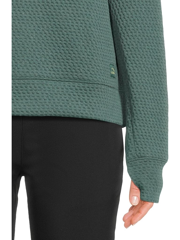 Green L.L.Bean Ridgeknit Half Zipper Pullover
