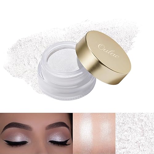 Miniatura 8 de Oulac Sombra de ojos verde azulado con purpurina verde sombra de ojos altamente pigmentada, sombra de ojos impermeable y duradera para mujeres con