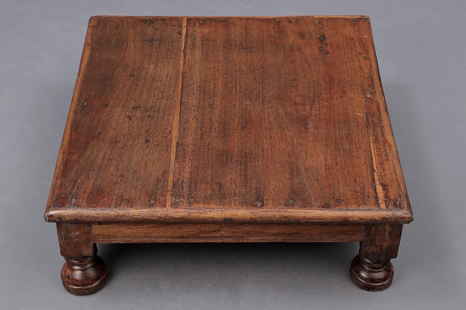 7" Wooden Chowki (Pedestal) | Wood Pedestal | Handmade | Made in India - Mango Wood