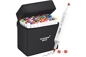 Touchnew Markers: 60 Dual-Tip Art Markers, the Ultimate Coloring Companion