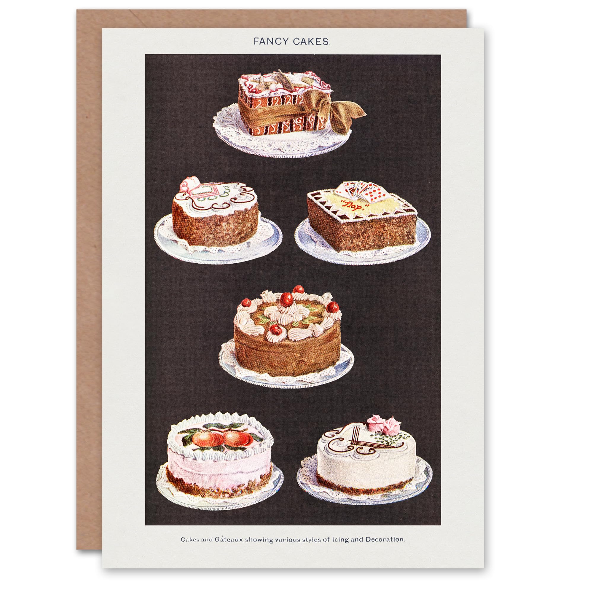Artery8 Mrs Beeton Household Management Art Card Fancy Cakes