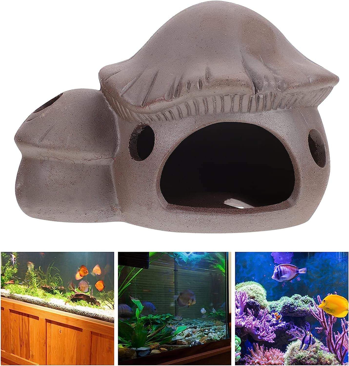 Decorazione dell'acquario Grotte rocciose Pesci Gamberetti Ciclidi Nascondere Allevamento Nascondiglio Decorazione per acquari