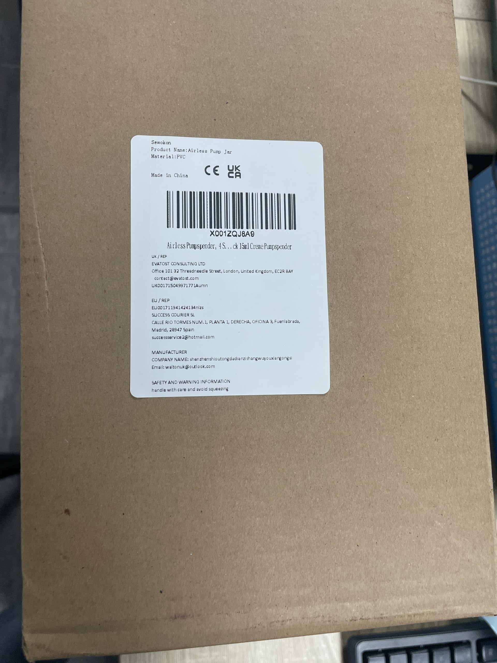 Dozownik kremu 15 ml, dozownik kremu, dozownik kremu, airless dozownik pompki, dozownik kremu, słoik z kremem do napełniania, puszka na krem, puszka na krem, 4 sztuki