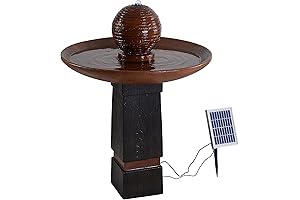 Kenroy Home 51026WDGCOPSOL Oswego Solar Fountain