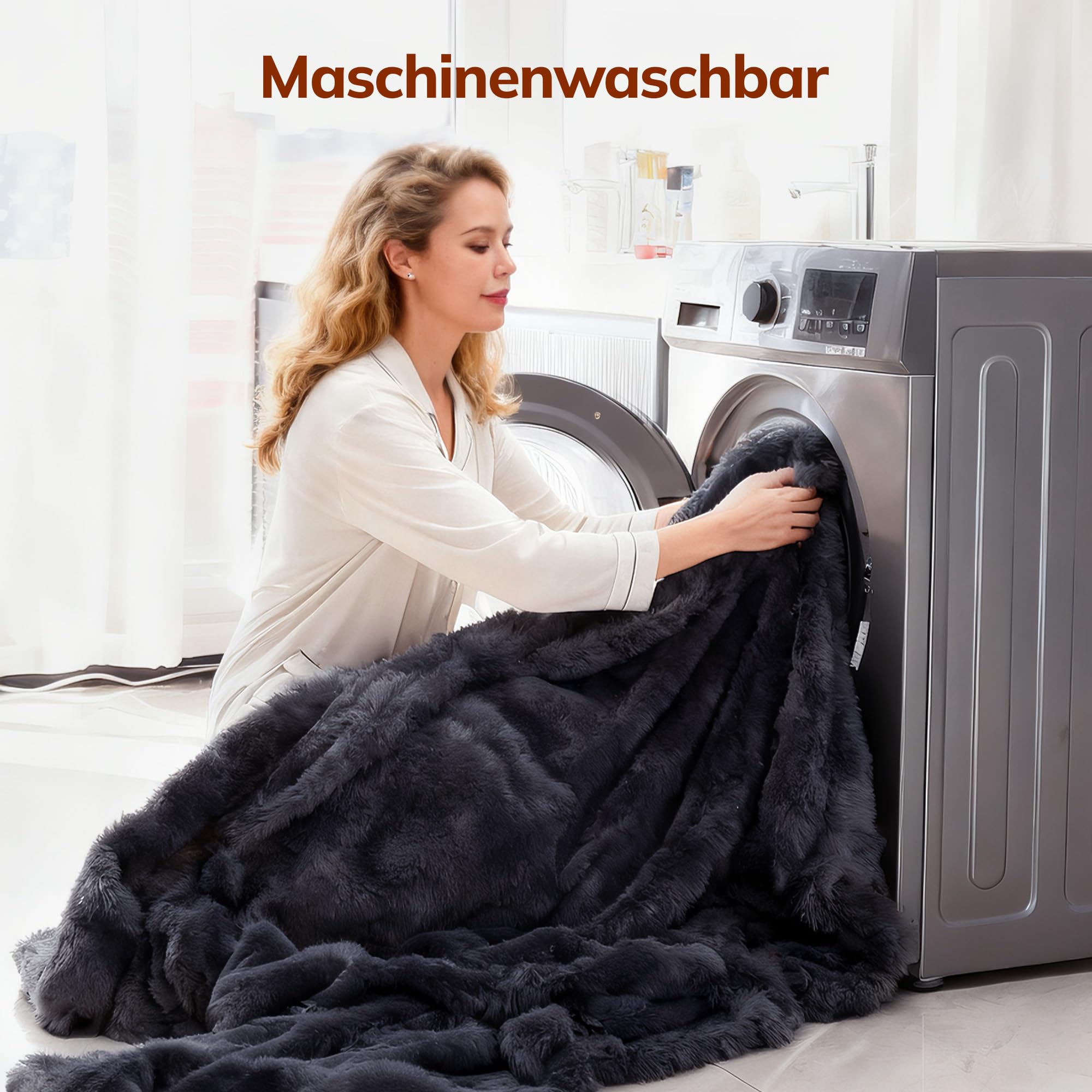 Keenstone Heizdecke, kuschelige Wärmedecke Elektrisch, 9 Temperaturstufen, maschinenwaschbar, Heizdecke mit Abschaltautomatik, 180 x 130 cm
