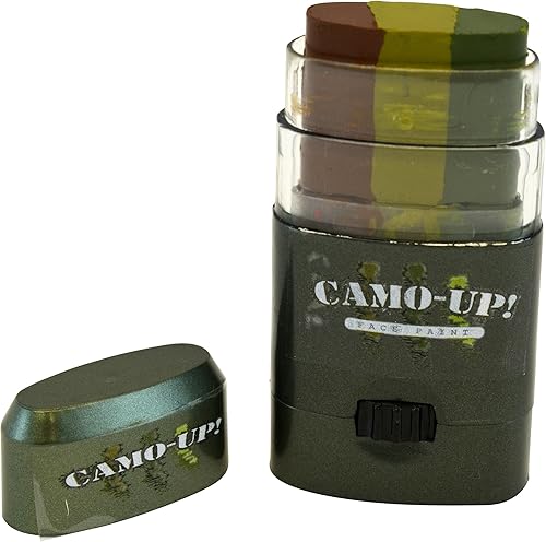 Miniatura 2 de Pintura militar de la cara del camuflaje de la caza, verde oscuroverde claromarrón