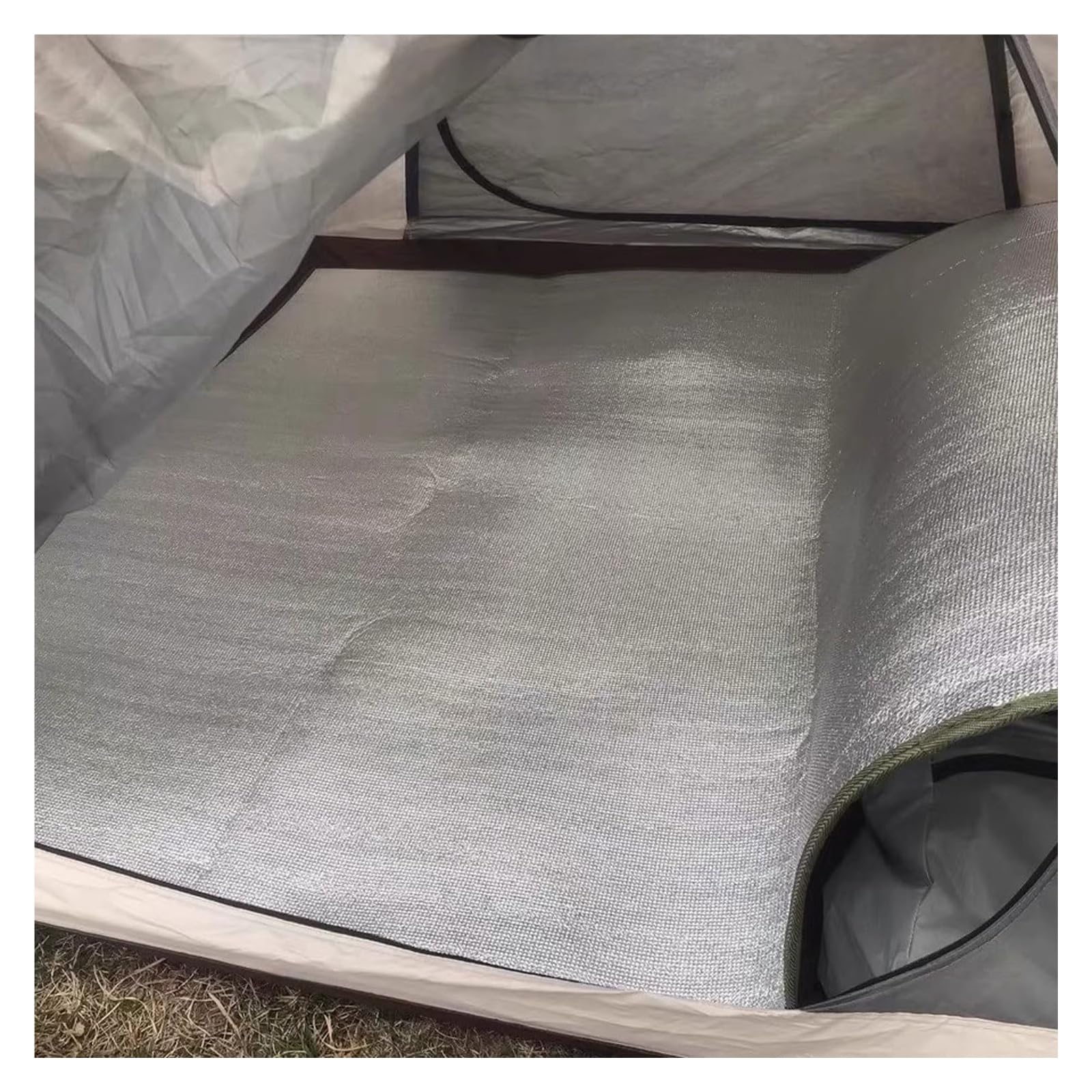 Estera de aluminio para dormir, estera de espuma para acampar, estera aislante de aluminio, alfombra reflectante, alfombra de tienda, alfombra de tierra, alfombra plegable de 7 mm