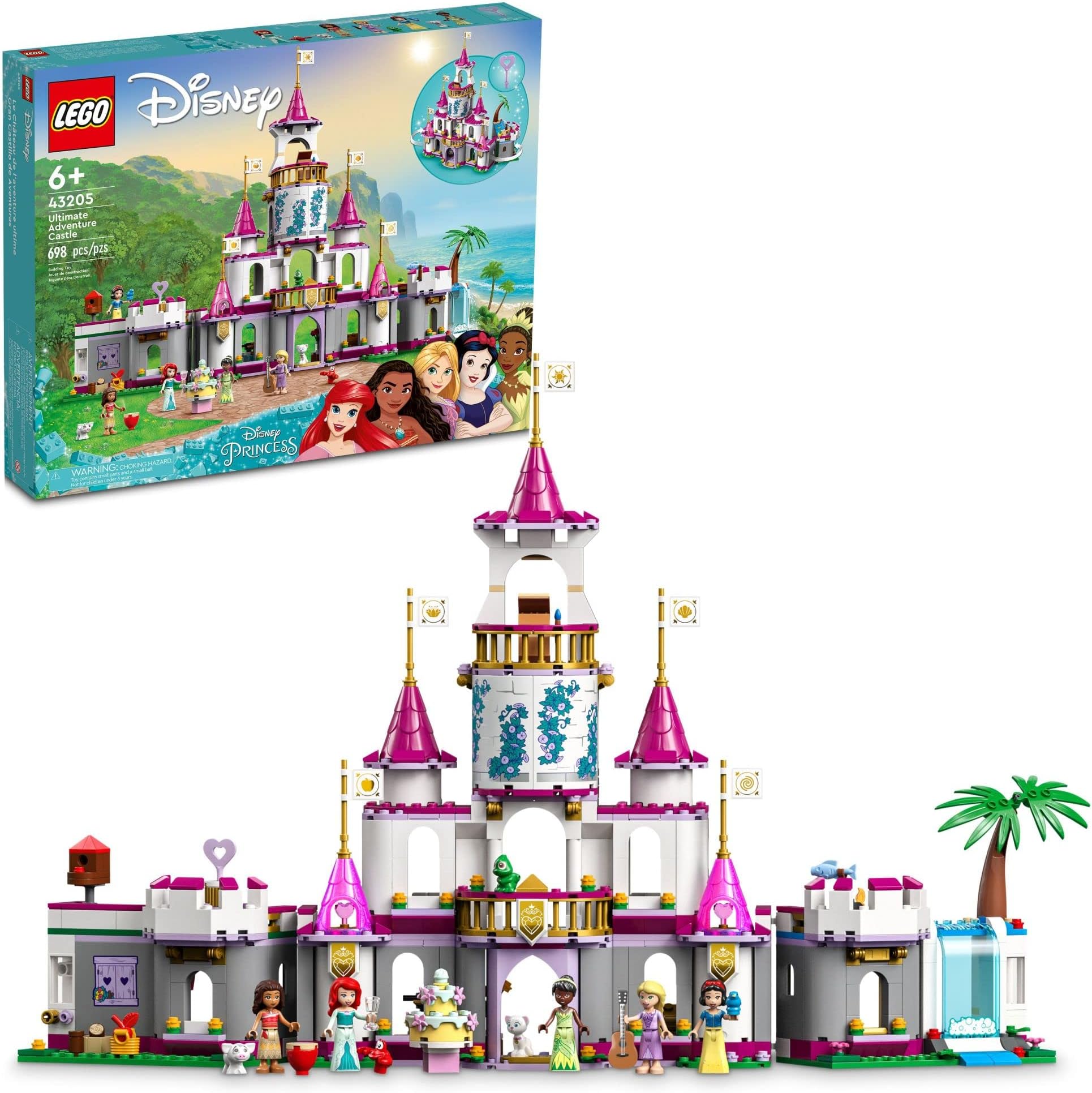 Disney Princess Ultimate Adventure Castle 43205 Building Toy Set for Girls Boys, and Kids Ages 6+ (698 Pieces)