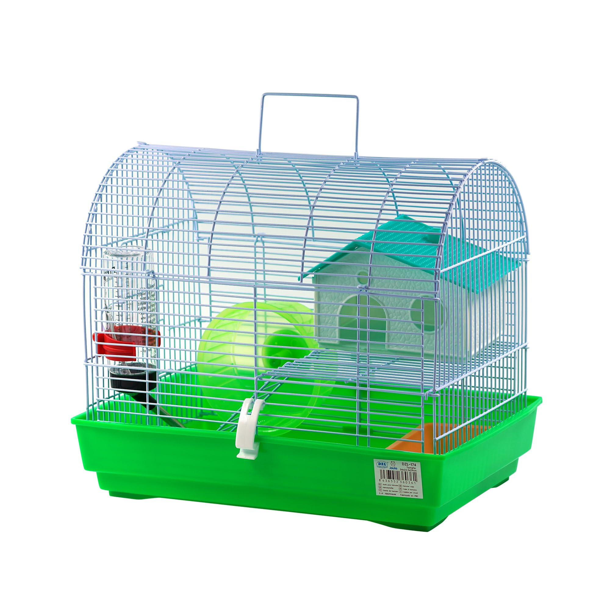 Jaula para Hámster Roborowski Jaula para Hamster jaulas Hamsters pequeña Bebedero comedero (175VERDE) — view 12