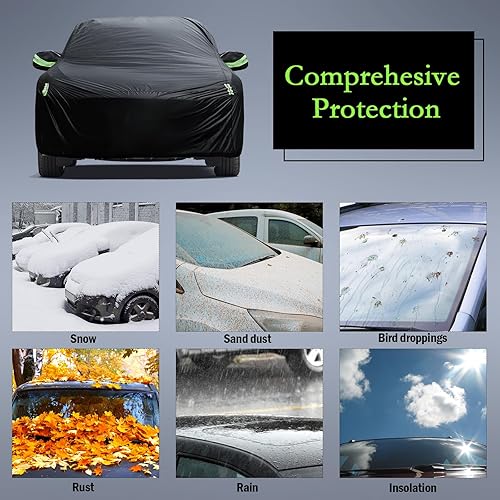 Miniatura 136 de Migaven - Funda de automóvil impermeable para todo tipo de clima, funda exterior completa para automóviles, protección contra la lluvia, sol