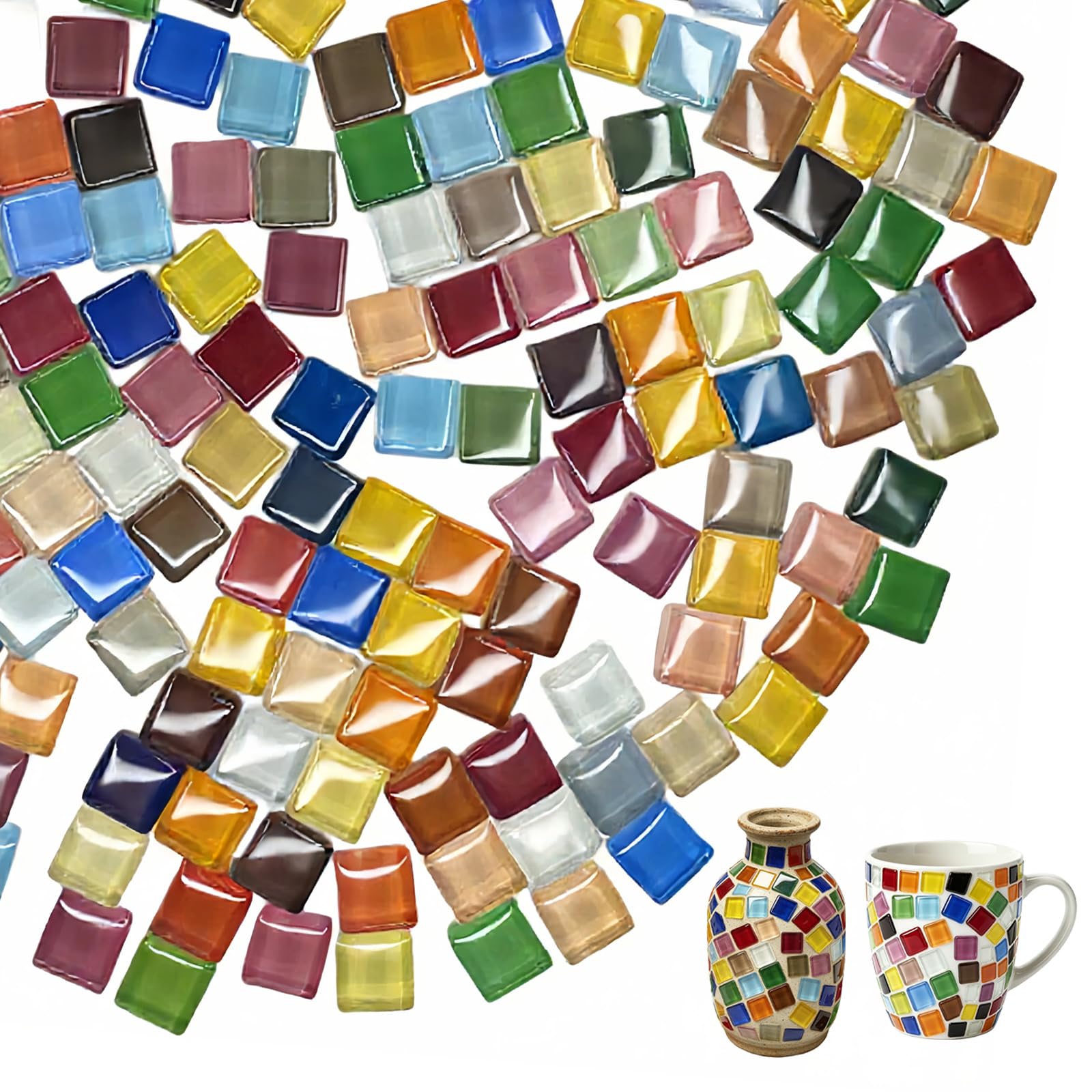 Mosaico de cristal de colores para decorar paredes de baños y cocinas modernas