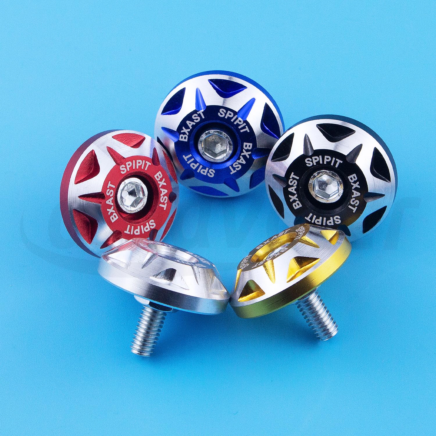 6Pcs Green Aluminum Alloy Decorative License Plate Bolt Screw For Car