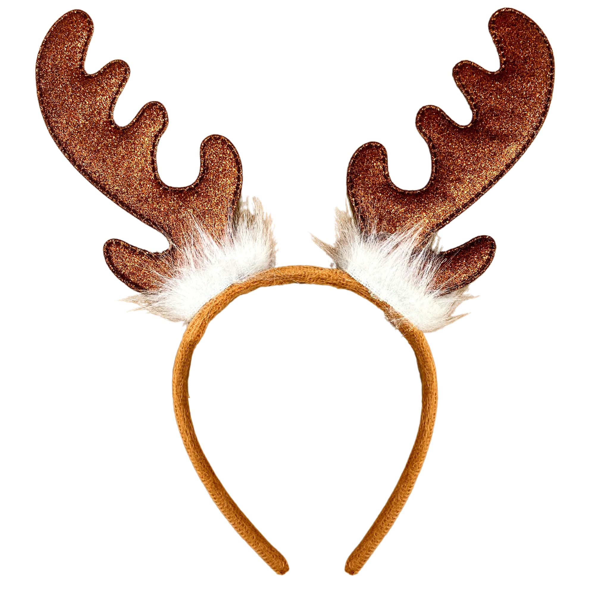 Needzo Reindeer Antler Headband for Kids and Adults, Christmas 2023 Hair Accessories for Holiday Parties, One Size Fits Most