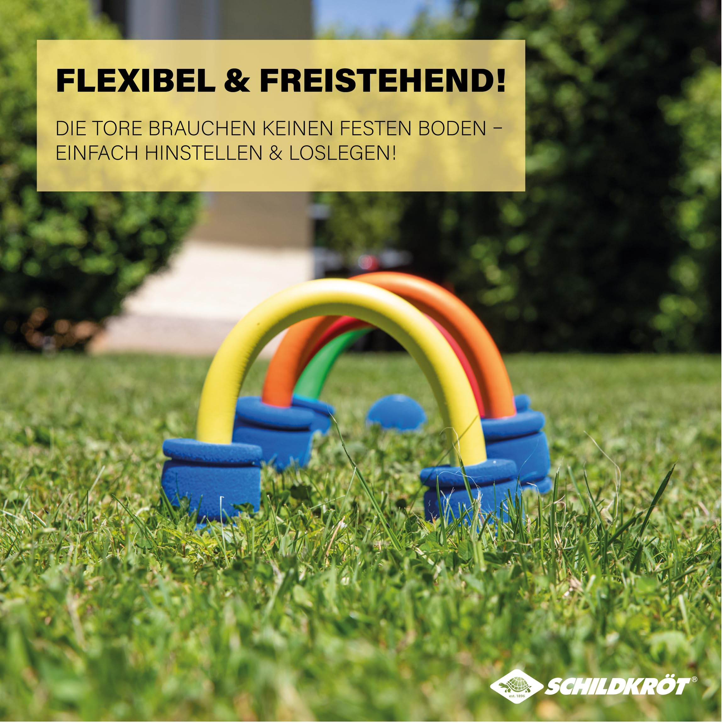 Schildkröt Jeu de Croquet Souple Set en Mousse pour Enfants 2 maillets 2 balles 4 arceaux