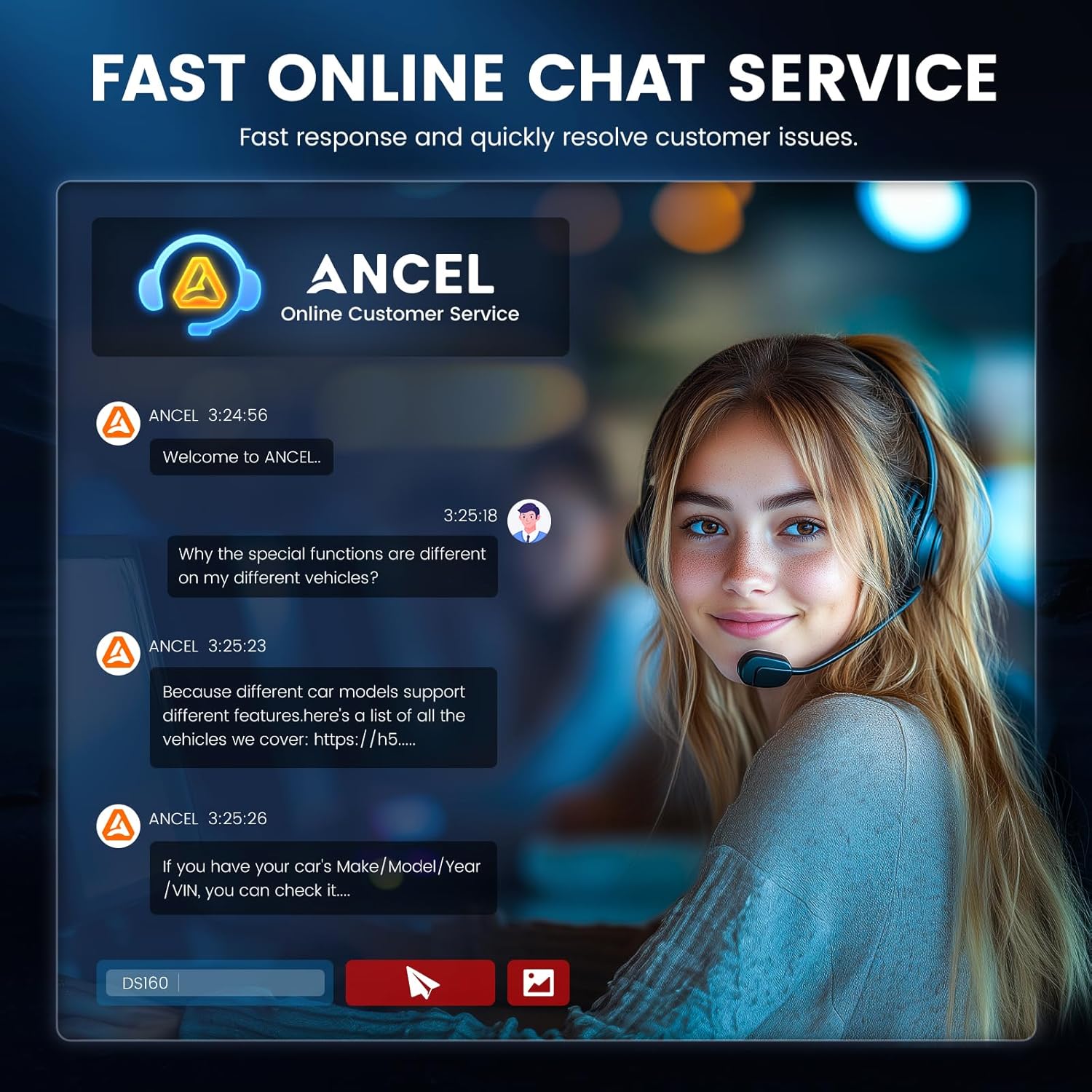 Close-up of the ANCEL protective case zipper and material