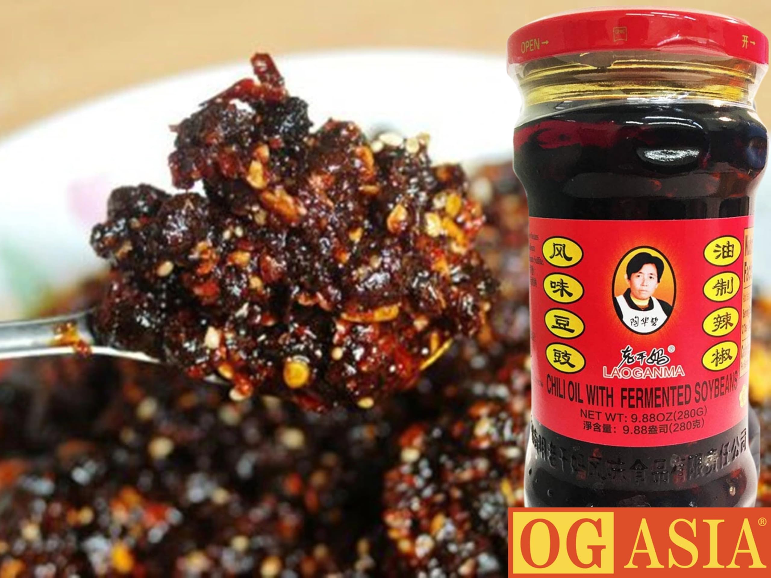 Lao Gan Ma Chile crujiente en aceite Clásico picante 210 g