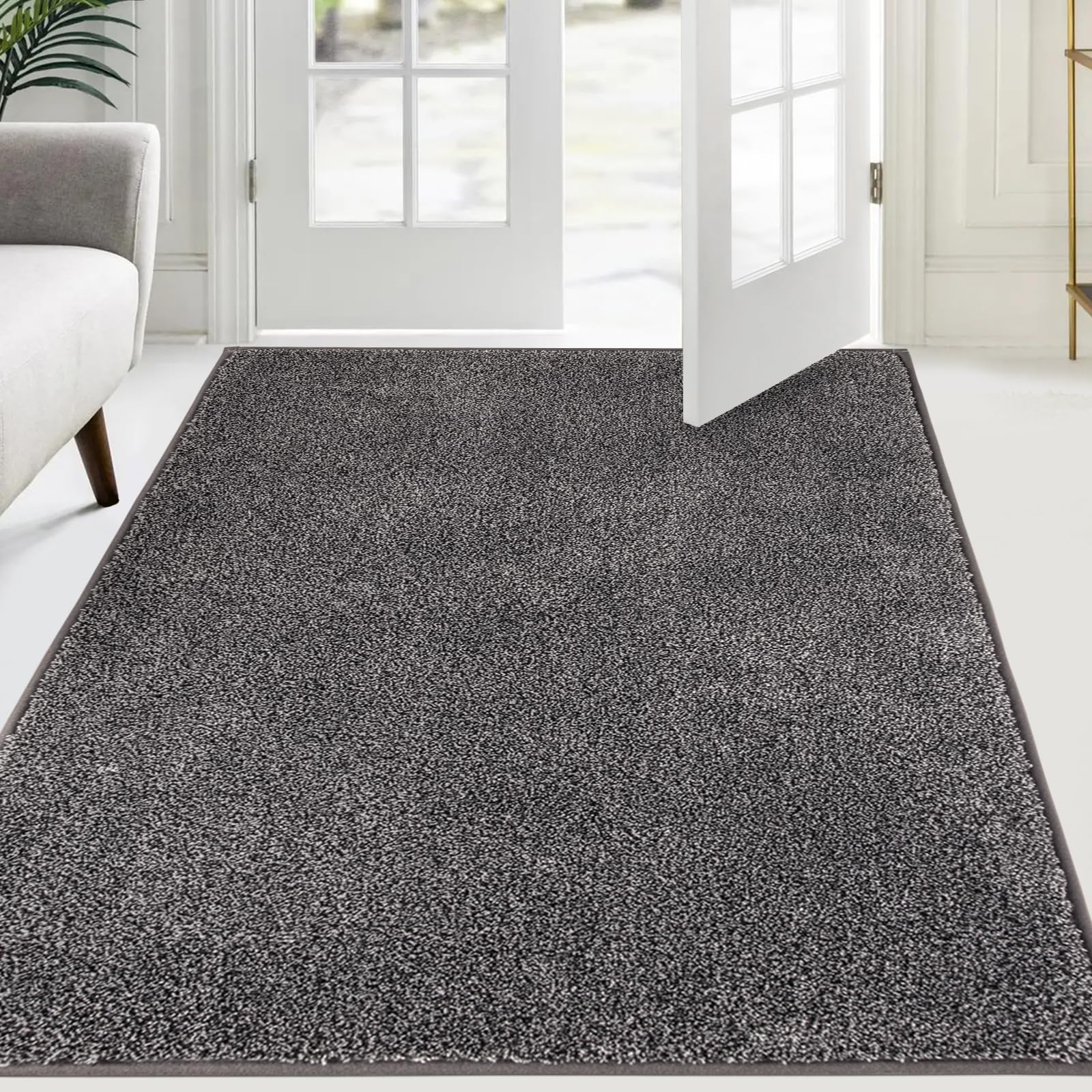 FCSDETAIL Alfombra Atrapapolvo 120 x 180 cm, Alfombra Antideslizante Lavable en Lavadora, Felpudo de Entrada con Microfibras Suaves Absorbentes para Perro, Entrada, Puerta y Pasillo