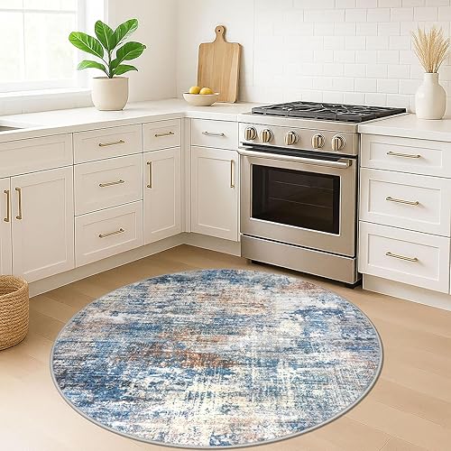 Miniatura 396 de IOHOUZE Alfombra pequeña abstracta de 2 x 3 pies, alfombra de entrada lavable para entrada interior, alfombras con respaldo de goma, alfombra Gris