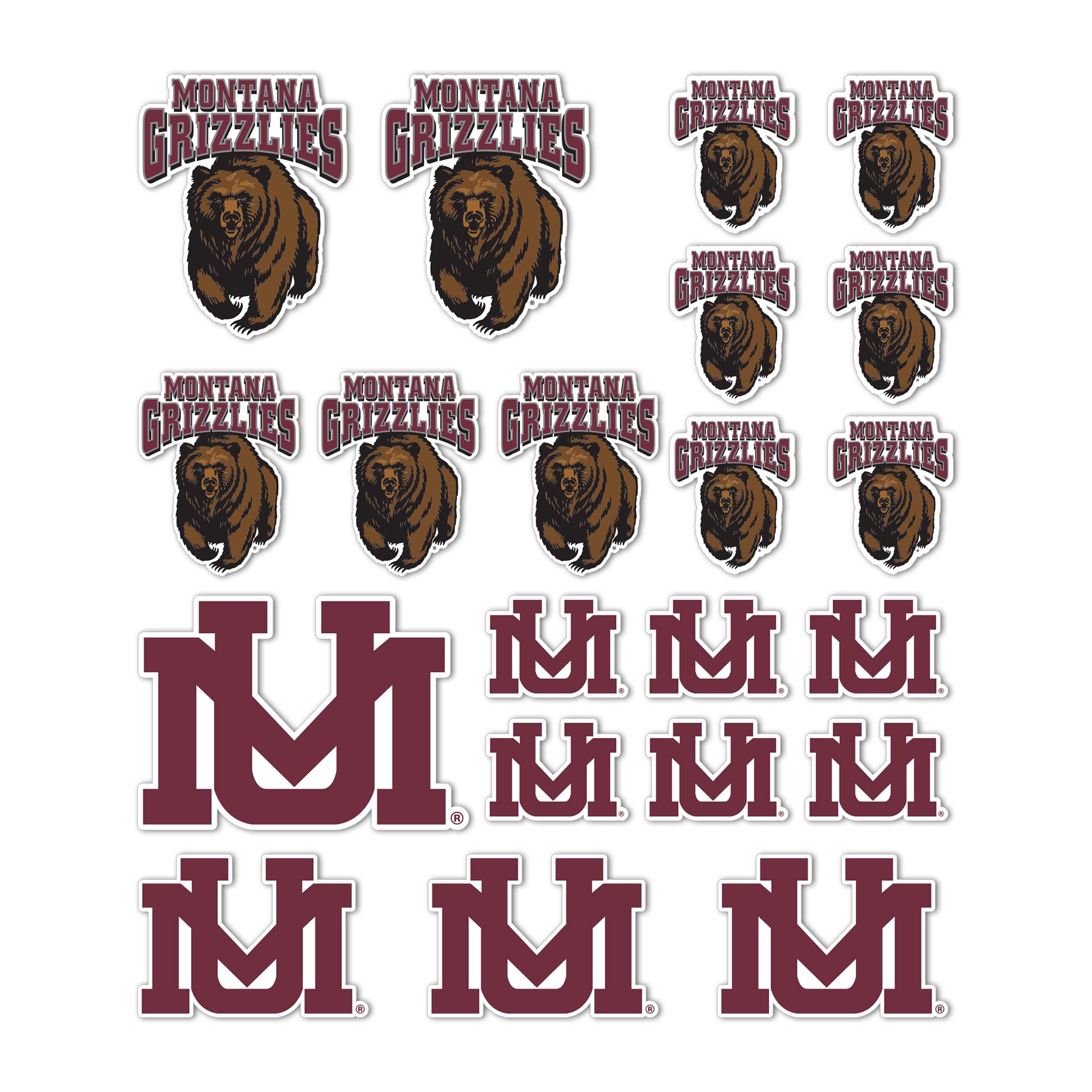 Autocollant Montana Grizzlies pour personnaliser votre gourde et ordinateur