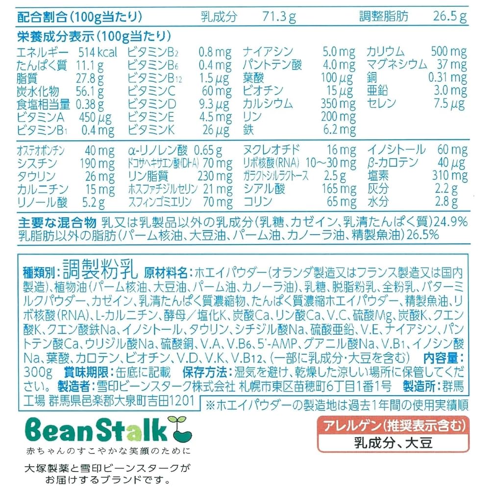 Amazon.co.jp: 【小缶300g×2個セット】ビーンスターク すこやか